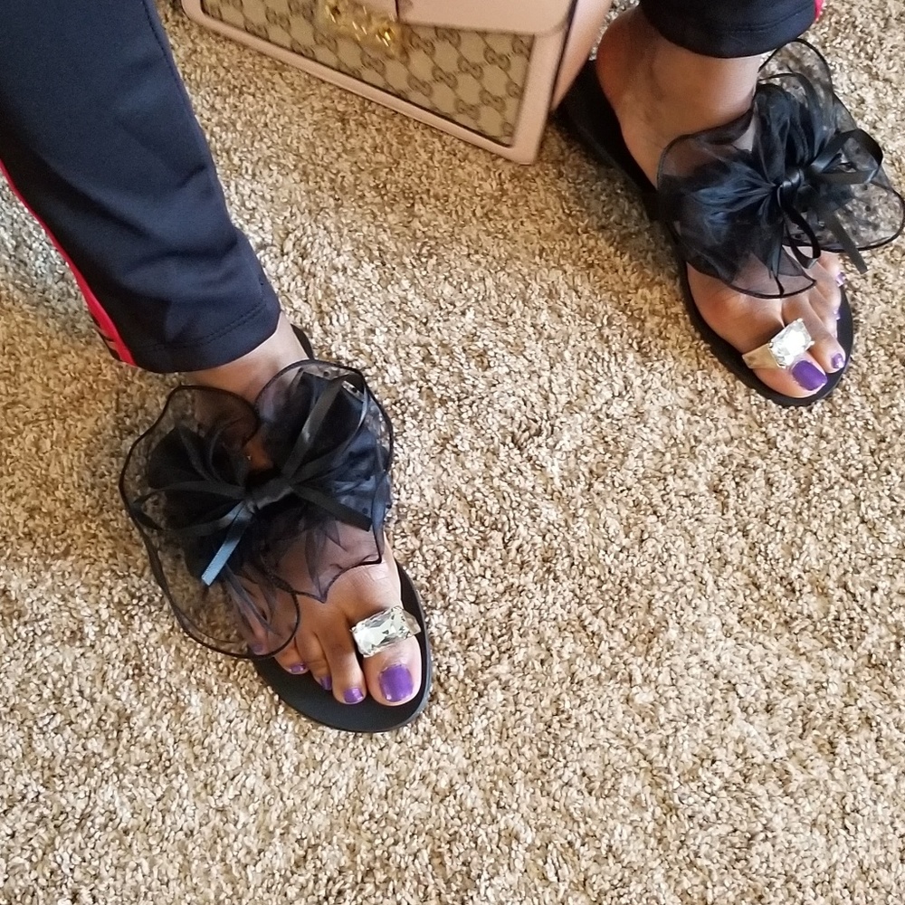 Crystal Sandals Womens Bow tie Sandals